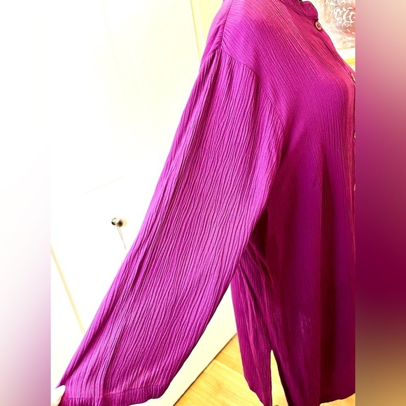 Vintage JM collection /small pleat fabric/full length/buttons/notch collar  💜 - Picture 8 of 10